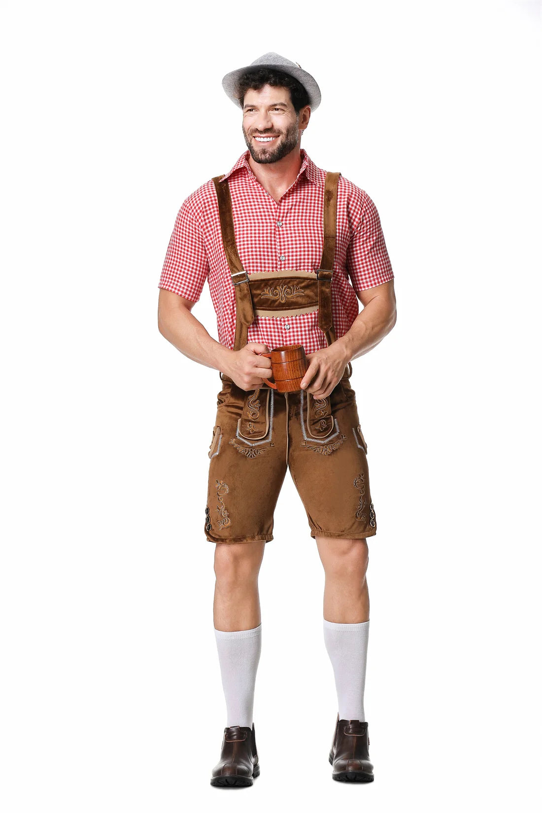 Komplett Lederhosen Oktoberfest Kostymesett til Herre