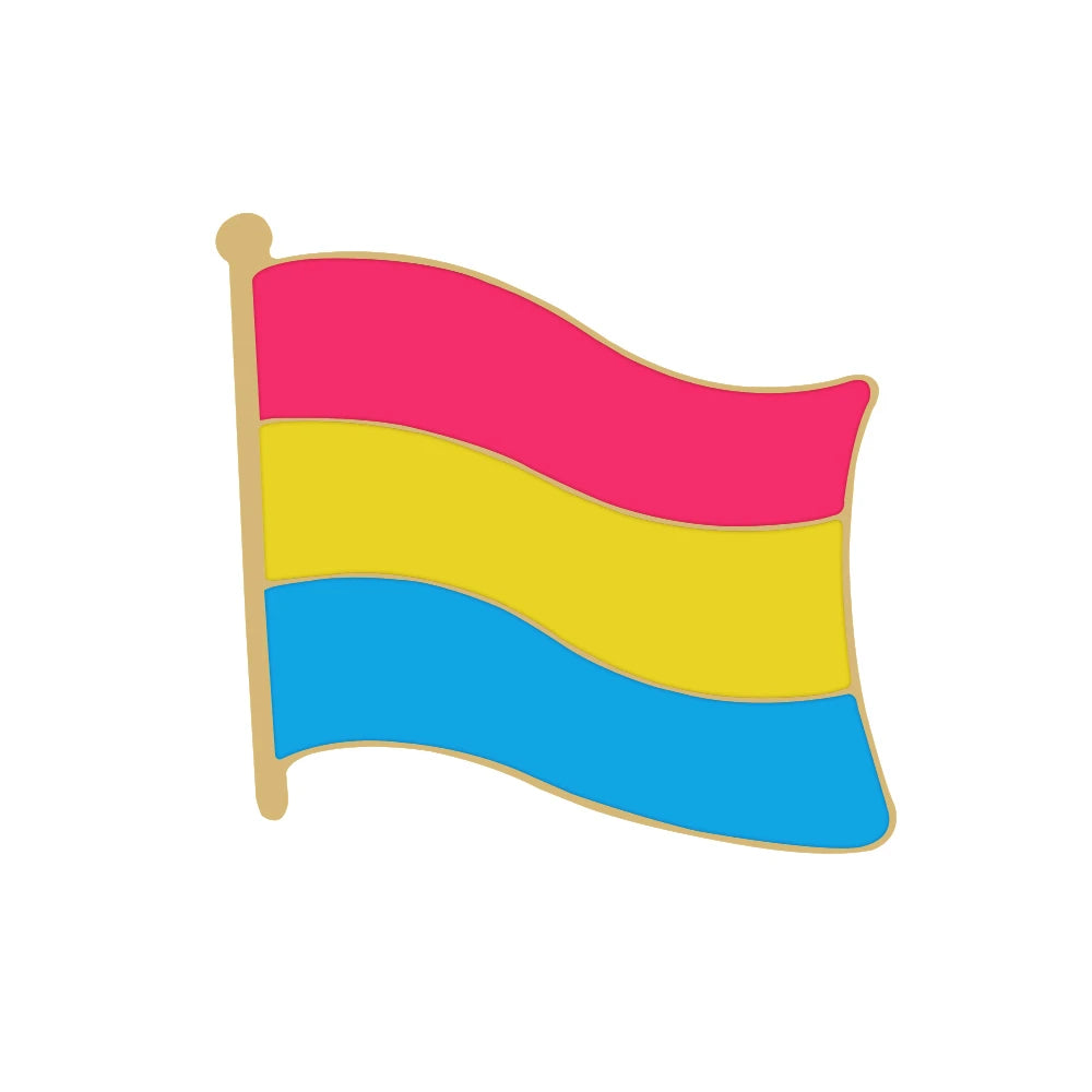 Inkluderende Pride Emaljepin (Progress, Trans, Bi, Asexuell)