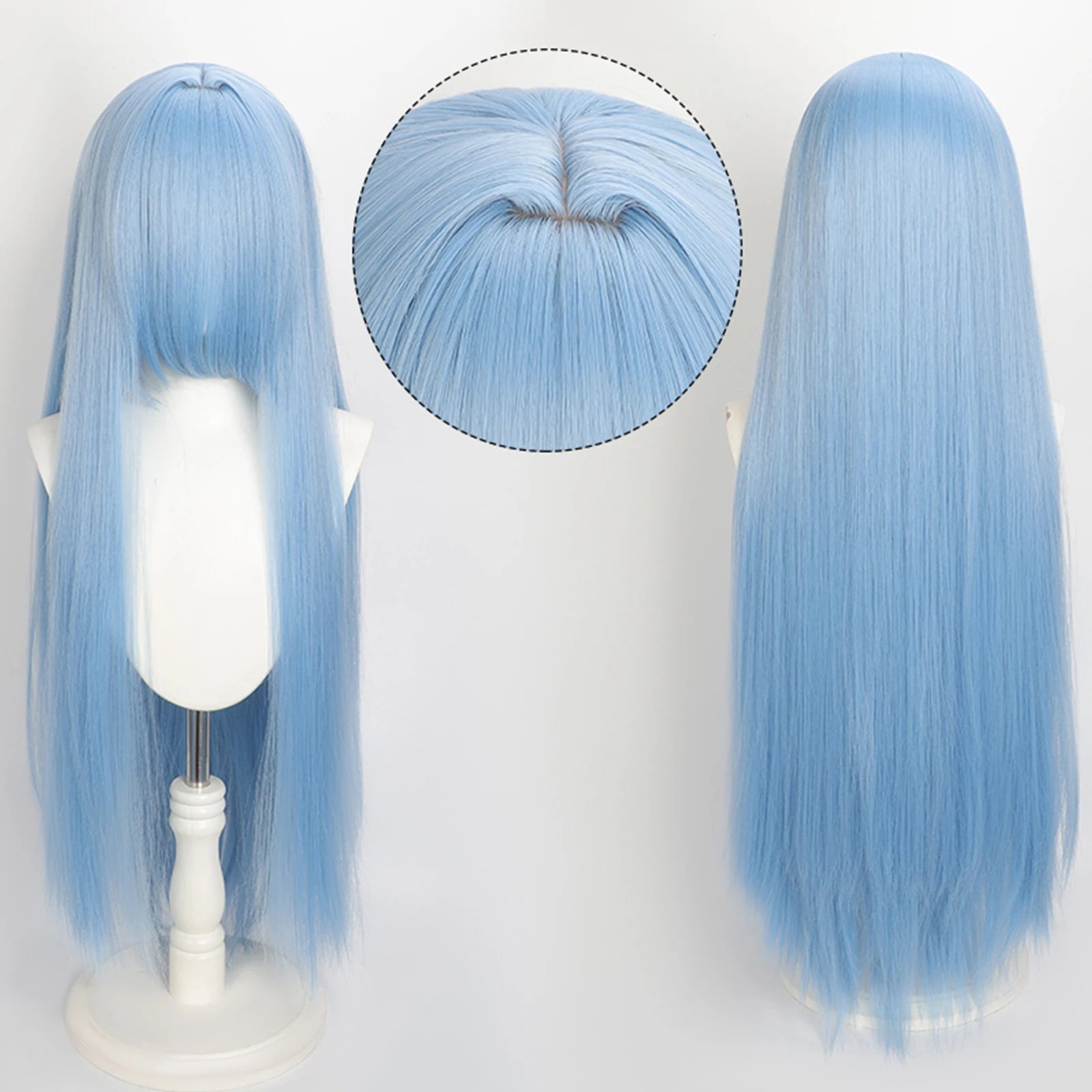 Ekstra Lang Rett Cosplay-Parykk (100 cm)