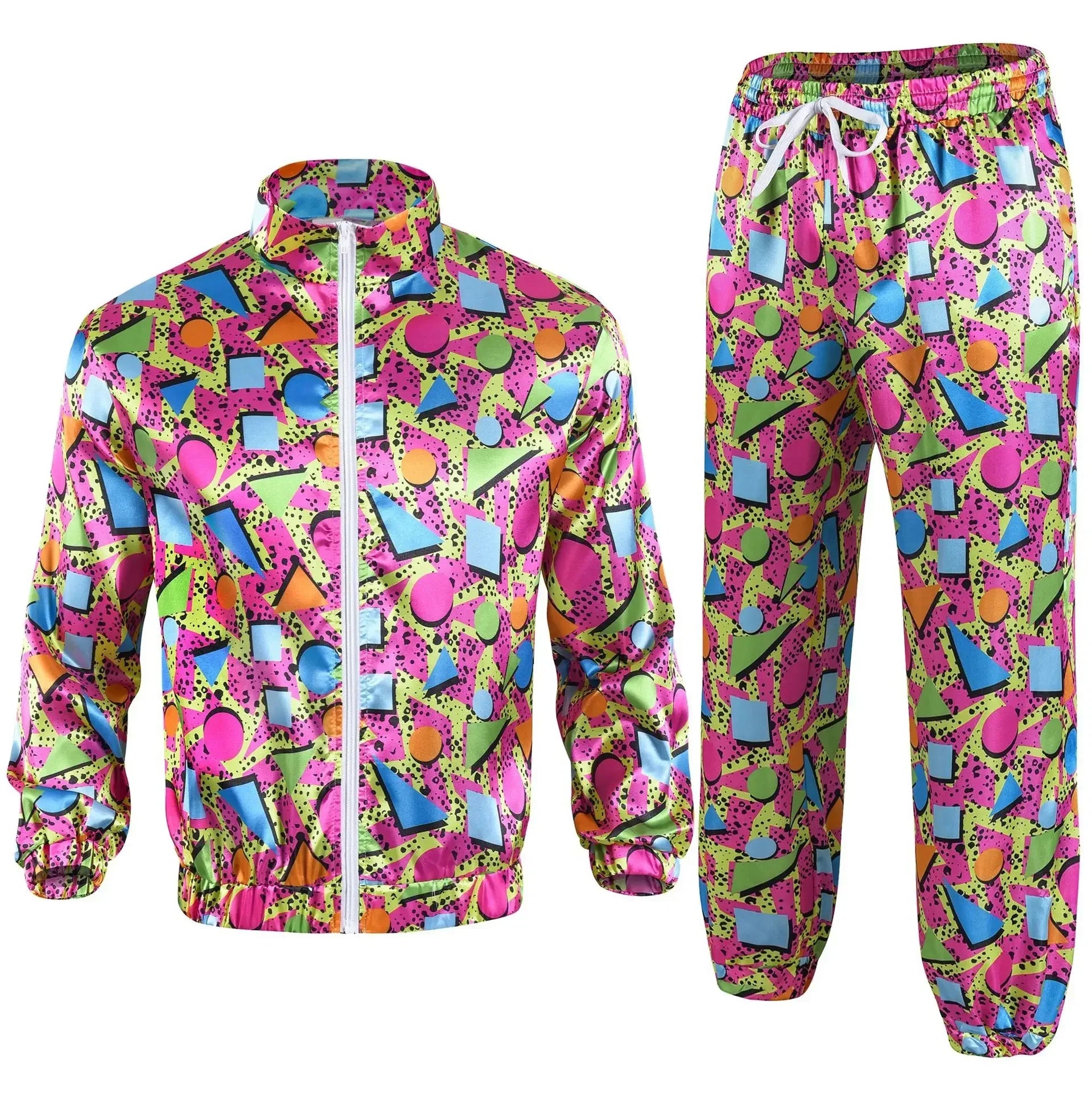 Retro 80s & 90s Treningsdress Kostyme for Herre
