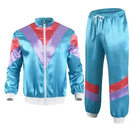 Retro 80s & 90s Treningsdress Kostyme for Herre