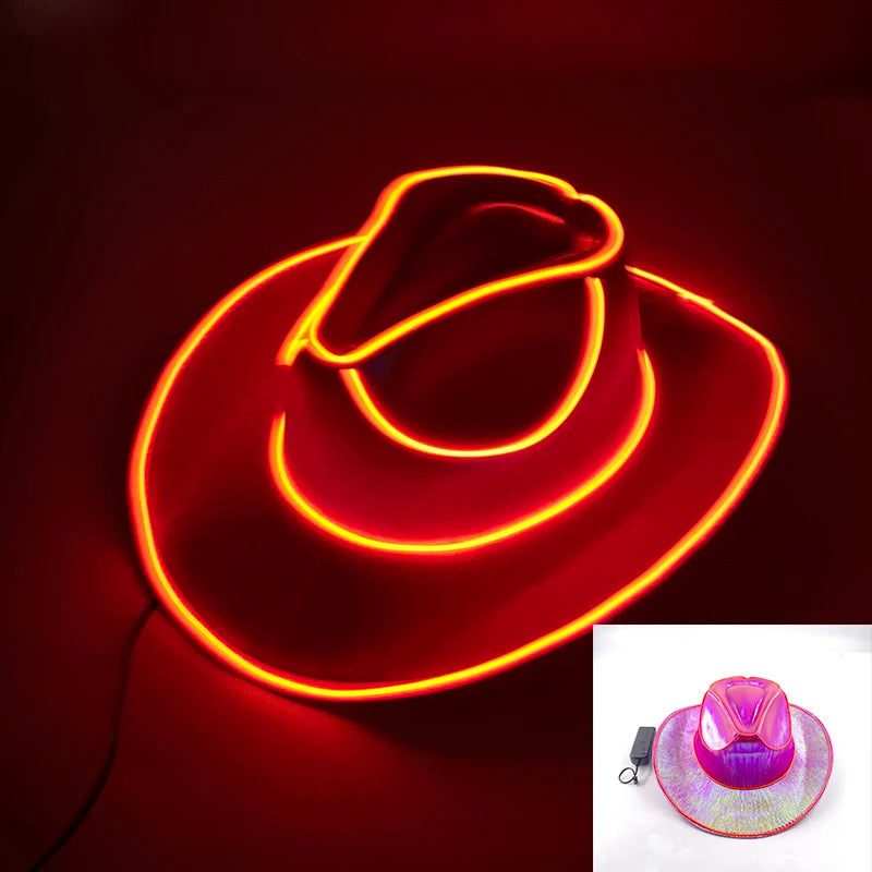 Glitrende Western Cowboyhatt