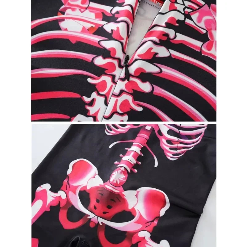 Skelett og Rose Jumpsuit Kostyme