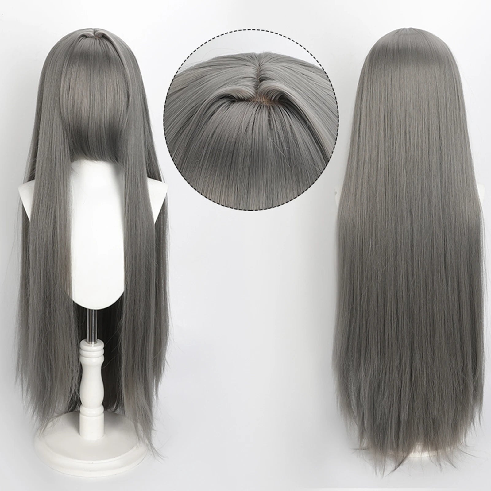 Ekstra Lang Rett Cosplay-Parykk (100 cm)