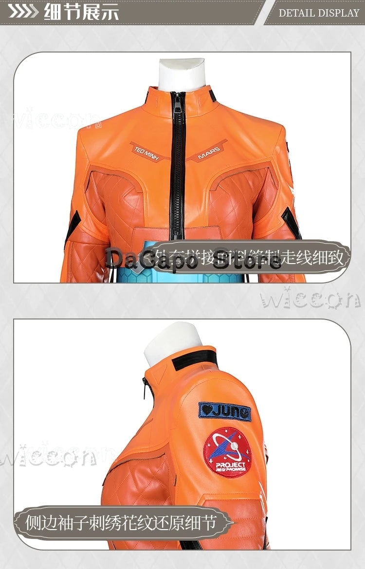 Overwatch 2 Juno Cosplay Kostyme & Parykk Komplett Sett