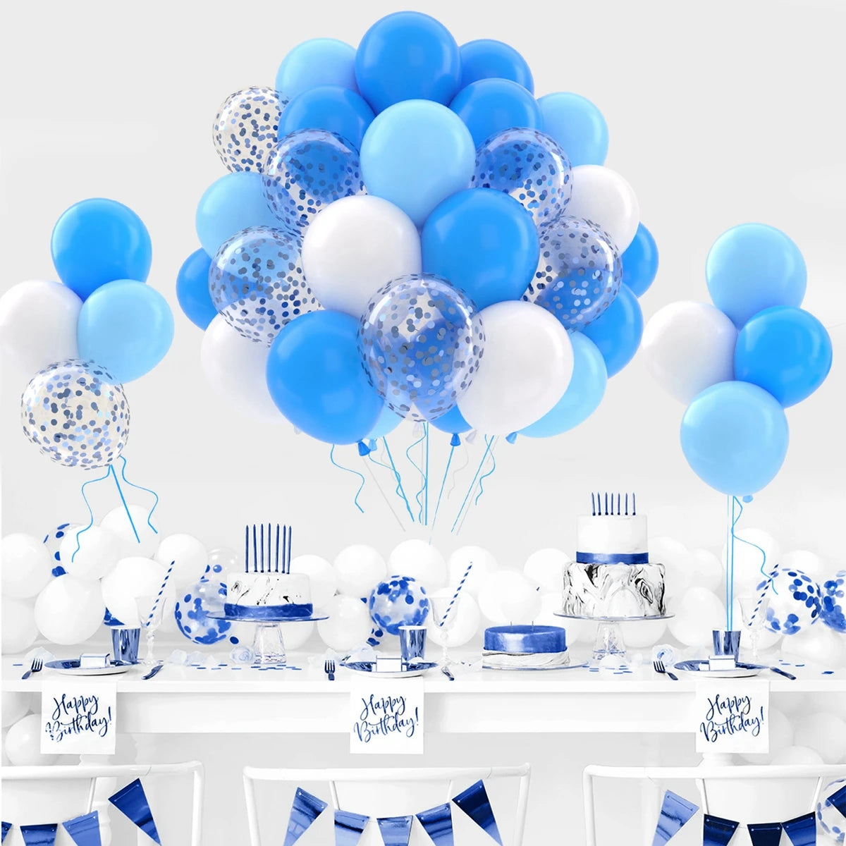 Perlemor & Metallisk Ballongmiks – Flerpakning