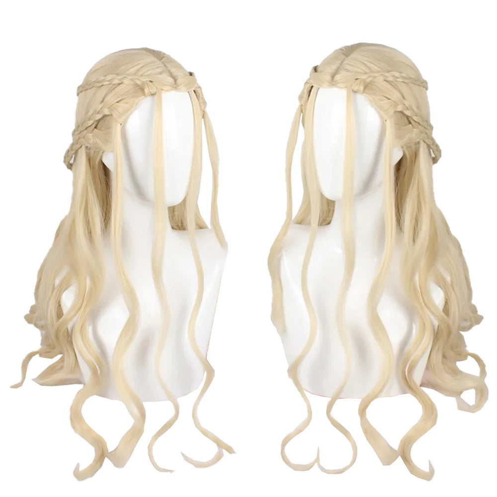 Daenerys Targaryen Lang Krøllete Cosplay-Parykk