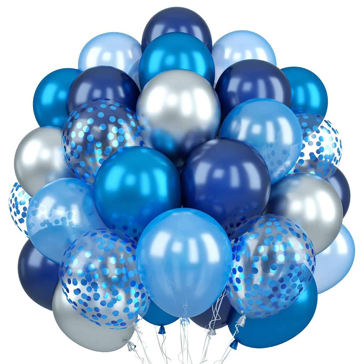 Perlemor & Metallisk Ballongmiks – Flerpakning