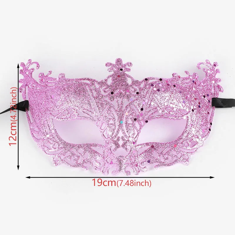 Glitrende Gullpudder Revemaske