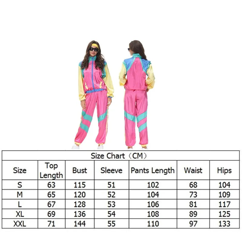 Klassisk 80s & 90s Treningsdress Kostyme for Damer