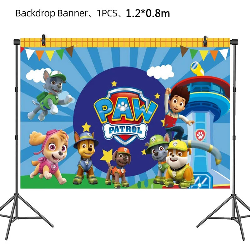 Paw Patrol Bursdagssett – Ballonger, Servise & Banner