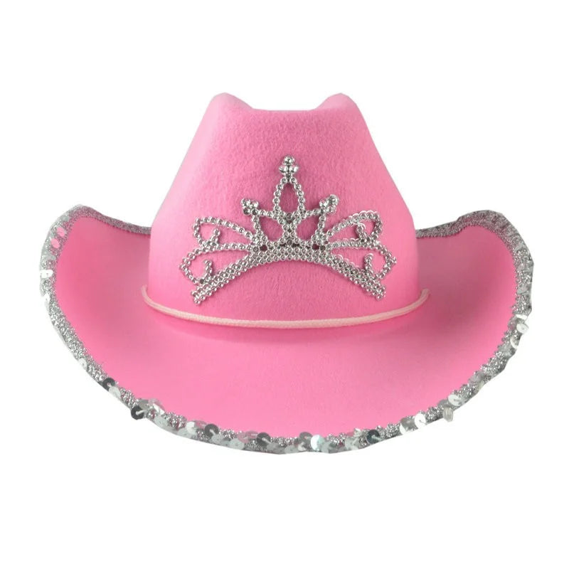 Glitrende Western Cowboyhatt