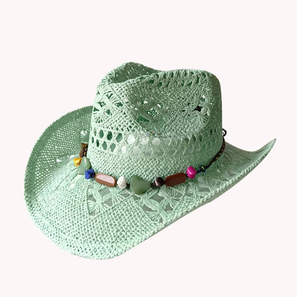 Retro Strå-Cowboyhatt