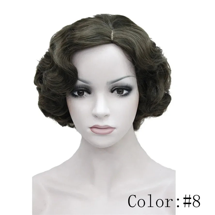 1920-talls Retro Flapper Parykk Finger Waves