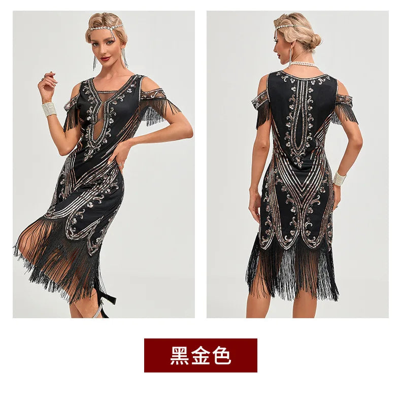 Vintage Flapper Kjole 1920-tallet (Opptil 3XL)
