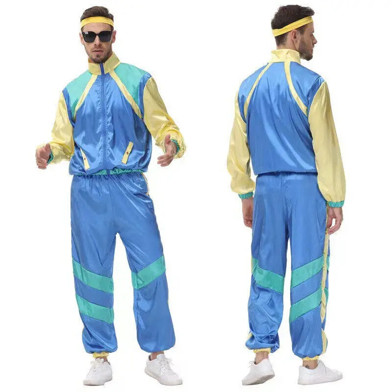 Klassisk 80s & 90s Shell Suit Kostyme for Herre