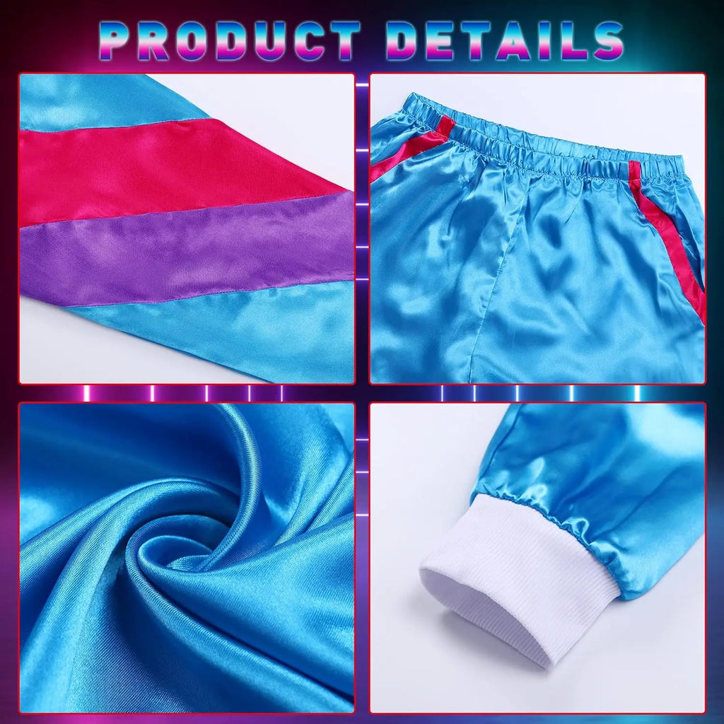 80s & 90s Hip-Hop Windbreaker Treningsdress for Herre