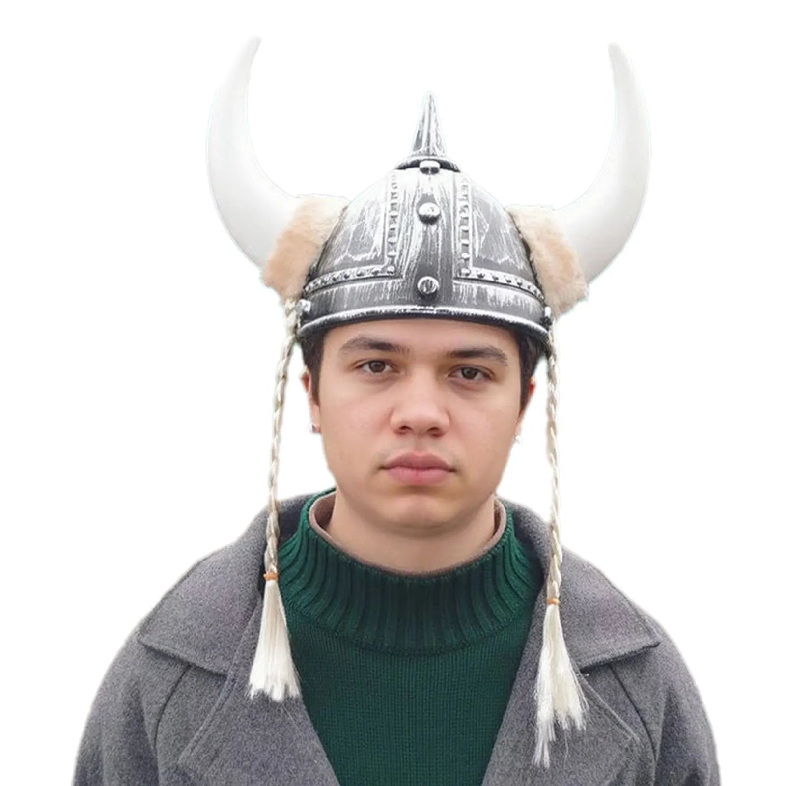 Klassisk Vikinghjelm med Horn