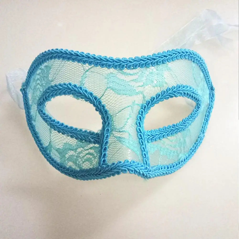 Håndlaget Blondemaske med Satengbånd