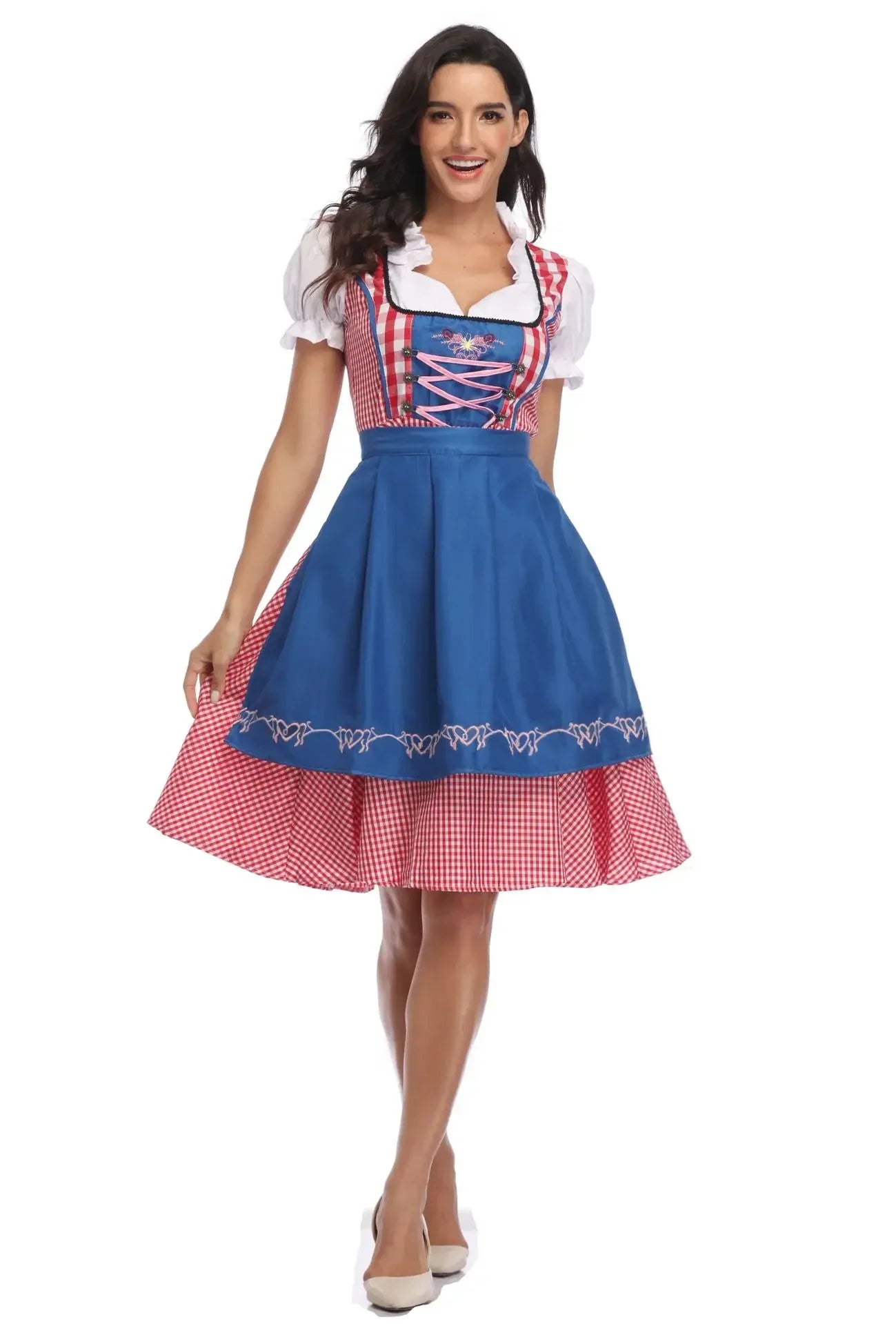 Tradisjonell Bayersk Dirndl Kjole til Dame