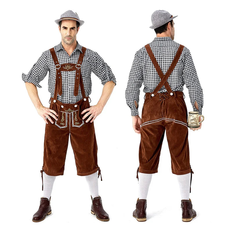 München Lederhosen i Kunstskinn for Herre