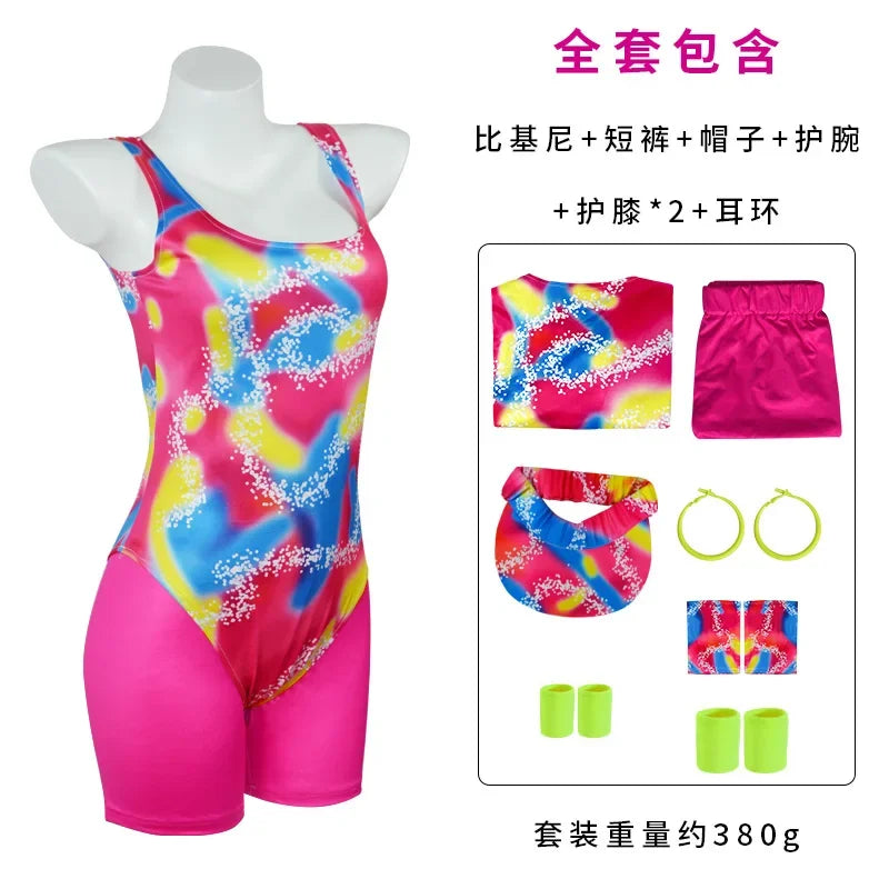 80s Barbie & Ken Retro Aerobic Kostyme for Voksne