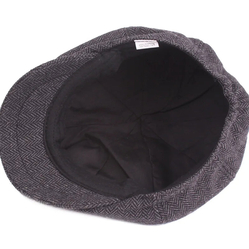 Peaky Blinders Newsboy Cap i Uldblanding