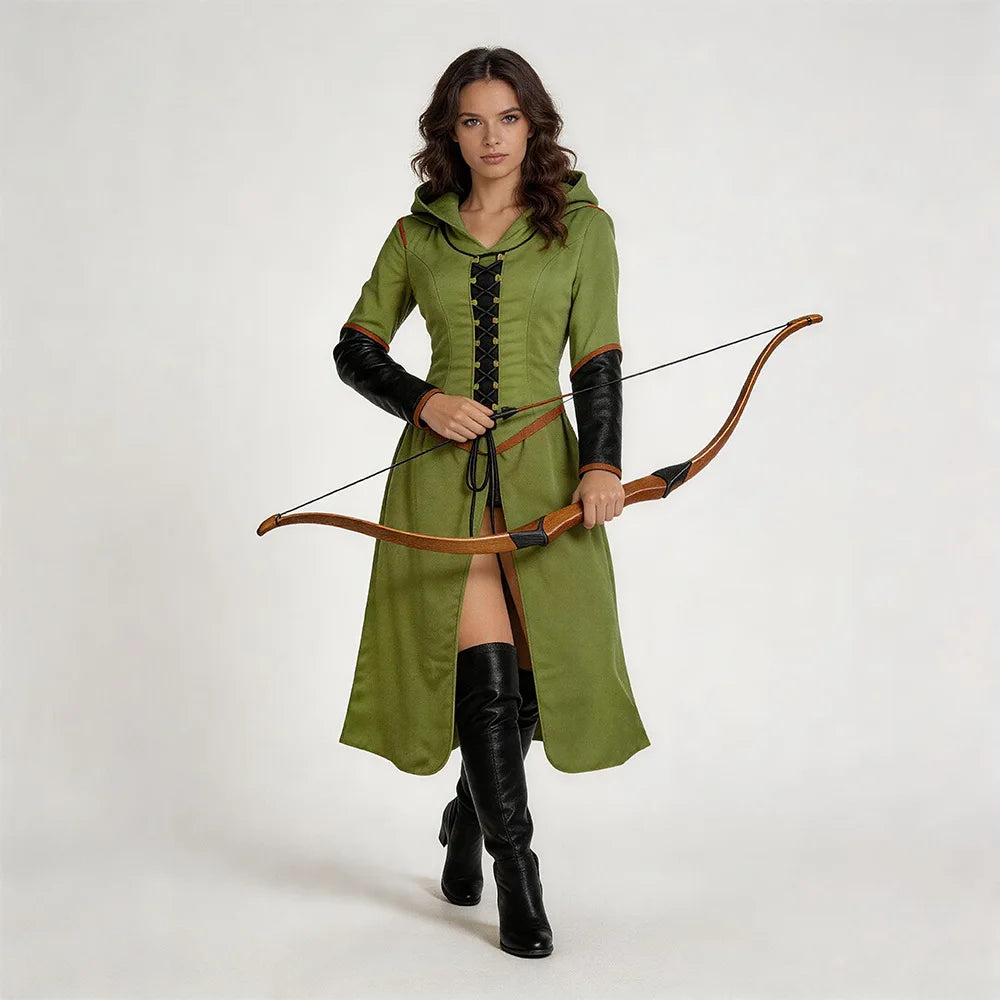 Womens Medieval Hooded With Kostyme