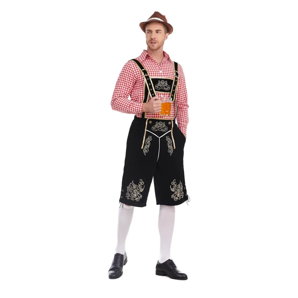 3-Delers Lederhosen Oktoberfest Antrekk for Menn