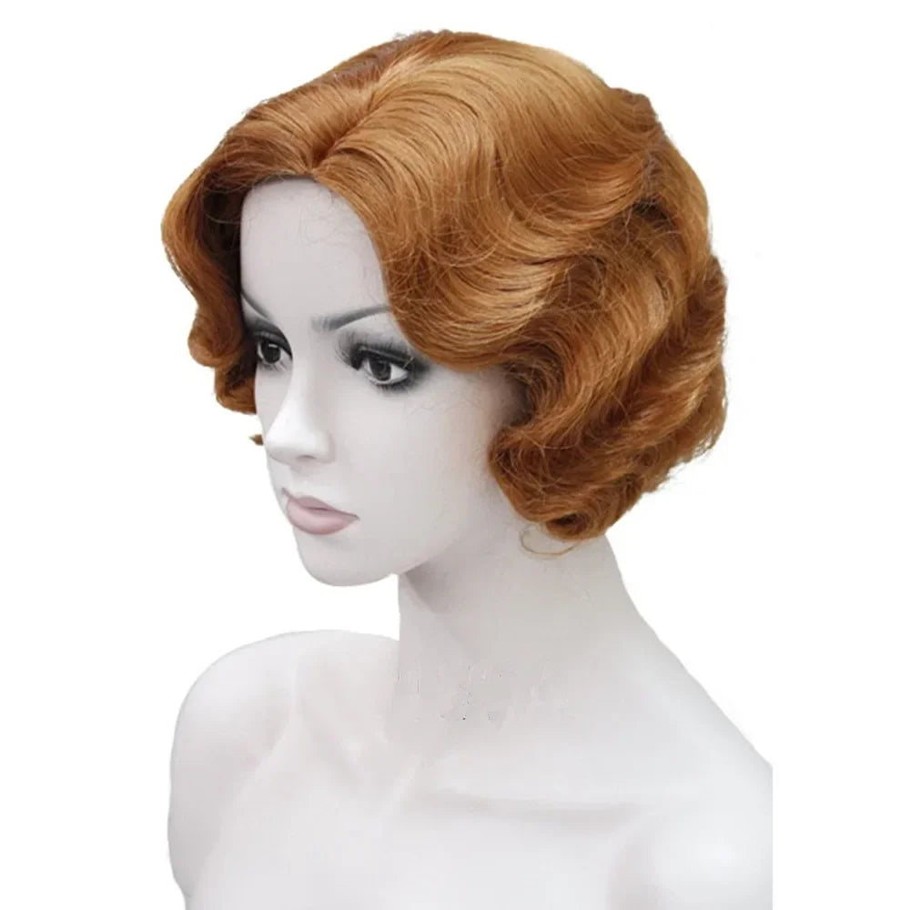 1920-talls Retro Flapper Parykk Finger Waves