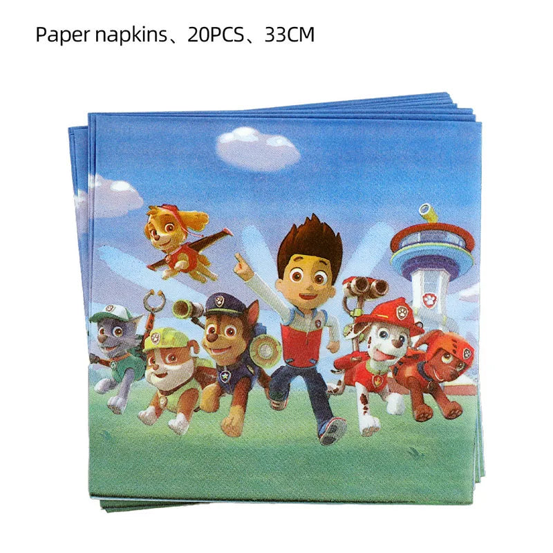 Paw Patrol Bursdagssett – Ballonger, Servise & Banner