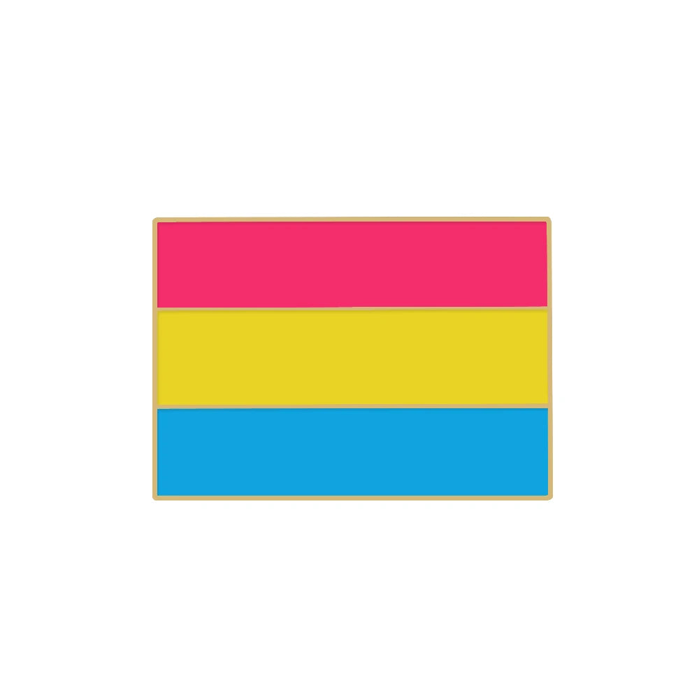 Rektangulær Pride Emaljenål / Brosje