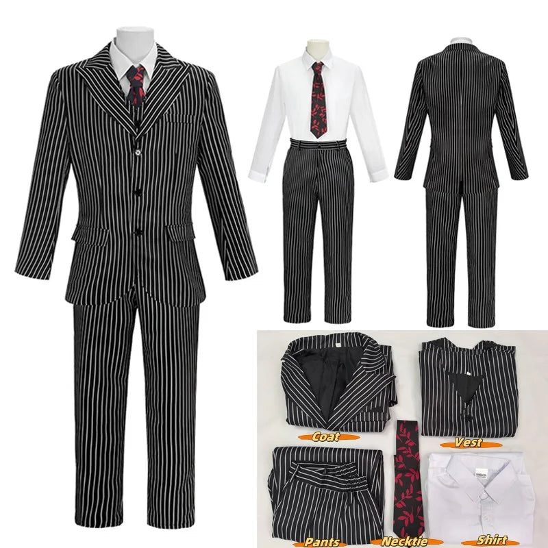 Morph 1920-tallet Stripete Gangster Dress for Menn