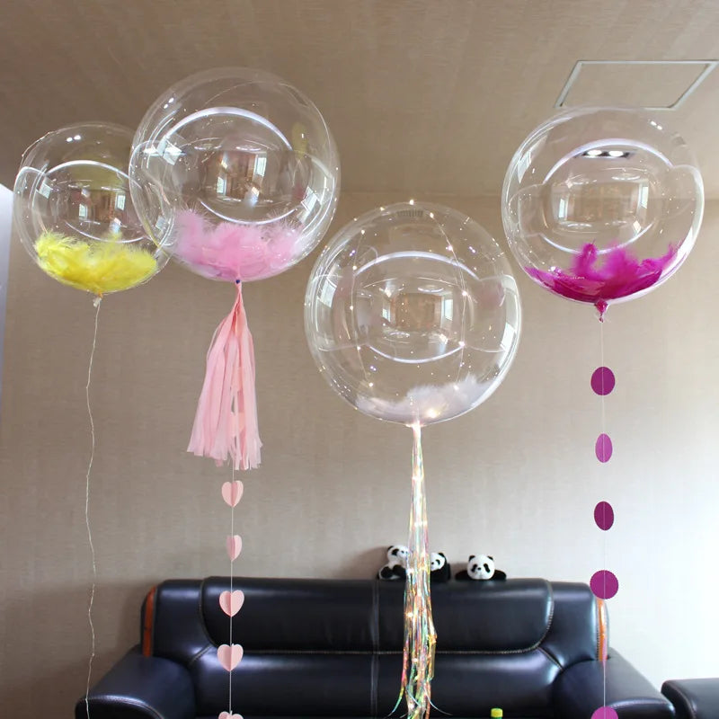 10-Pakning Krystallklare Bobo-Kuleballonger