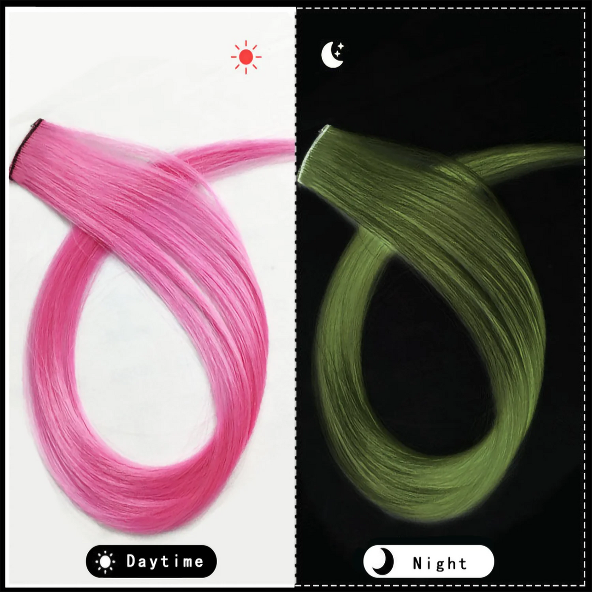 Selvlysende Hårforlengelse med Clips (50 cm)