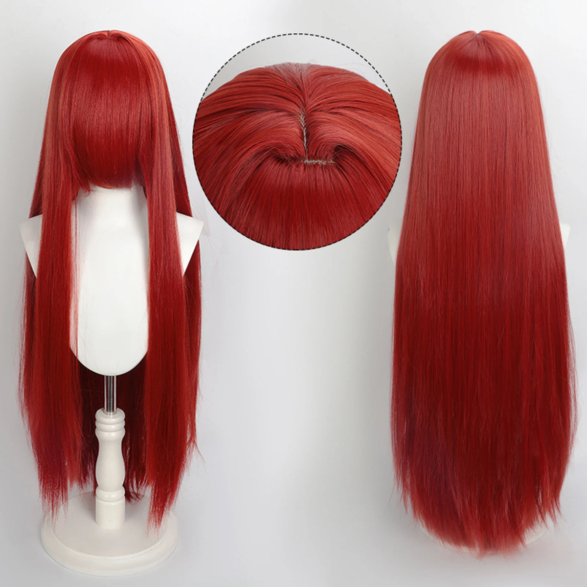 Ekstra Lang Rett Cosplay-Parykk (100 cm)