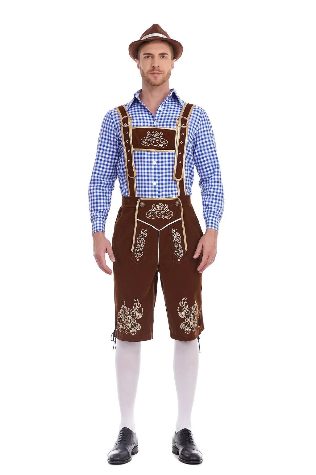 3-Delers Lederhosen Oktoberfest Antrekk for Menn