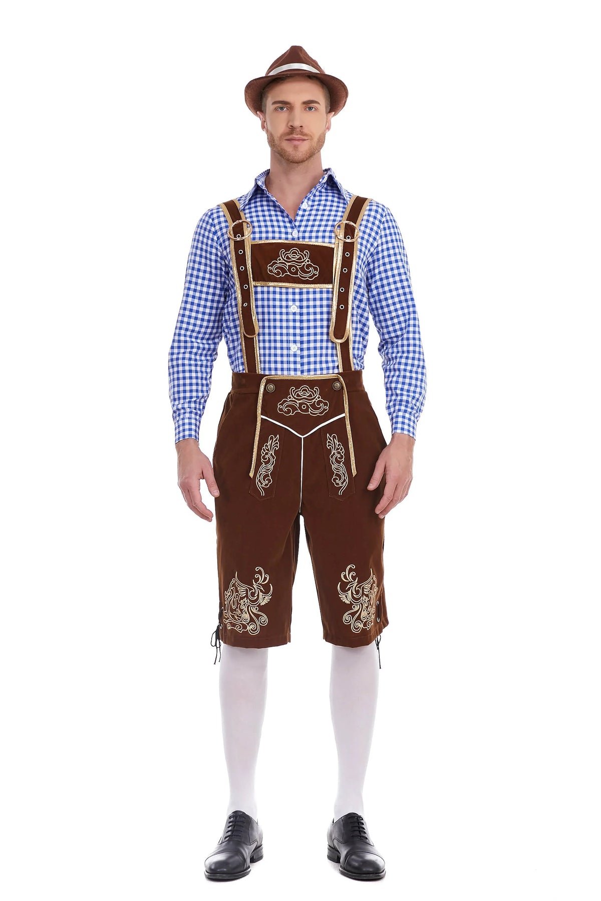 3-Delers Lederhosen Oktoberfest Antrekk for Menn