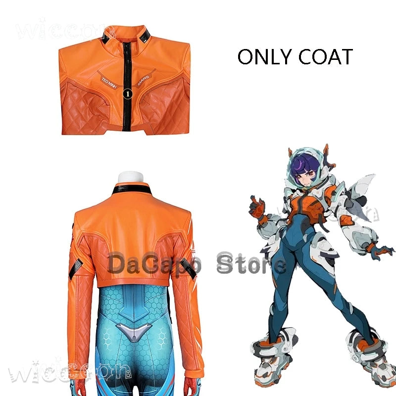 Overwatch 2 Juno Cosplay Kostyme & Parykk Komplett Sett