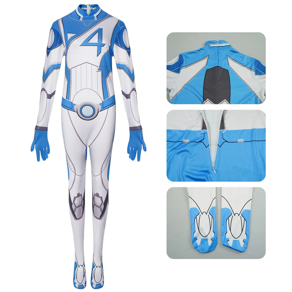 Invisible Woman Cosplay Drakt