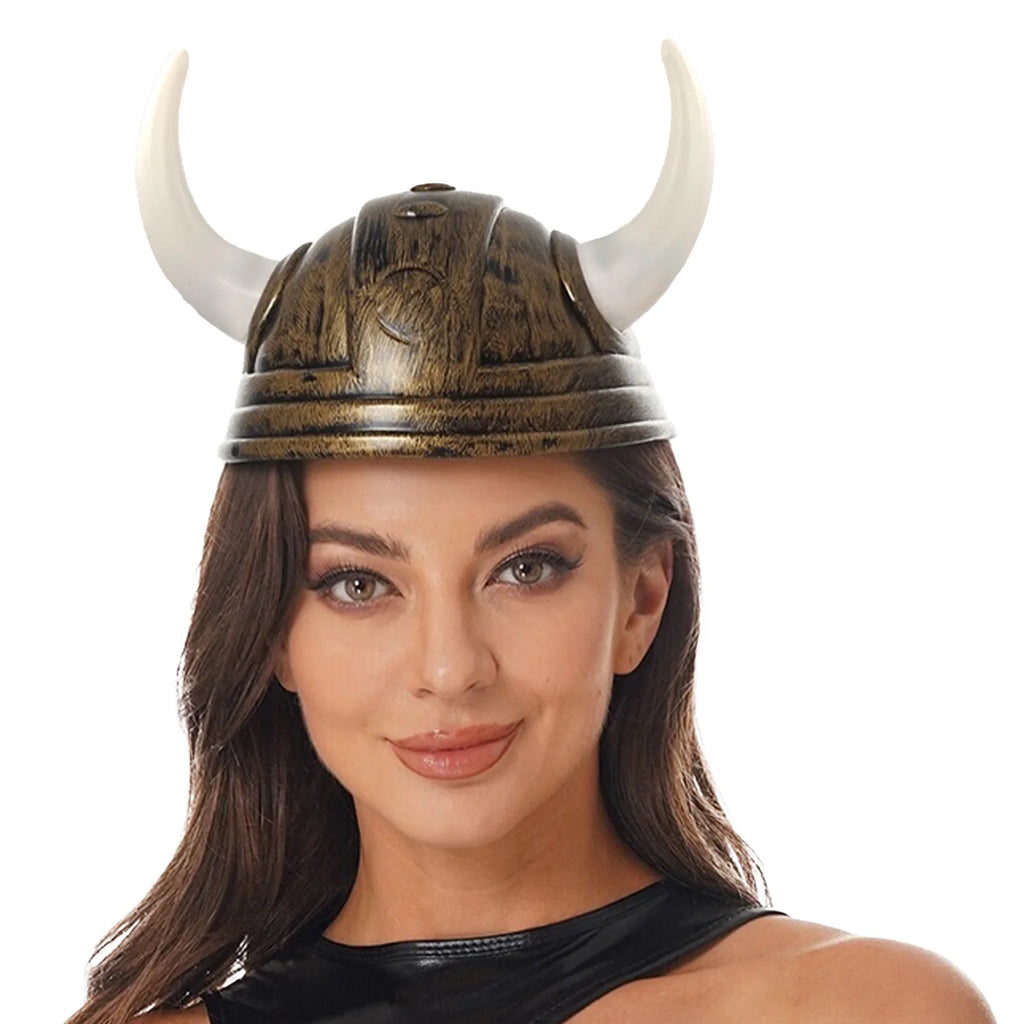 Klassisk Vikinghjelm med Horn