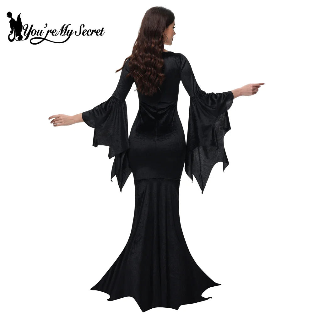Morticia Addams Gotisk Havfruekjole