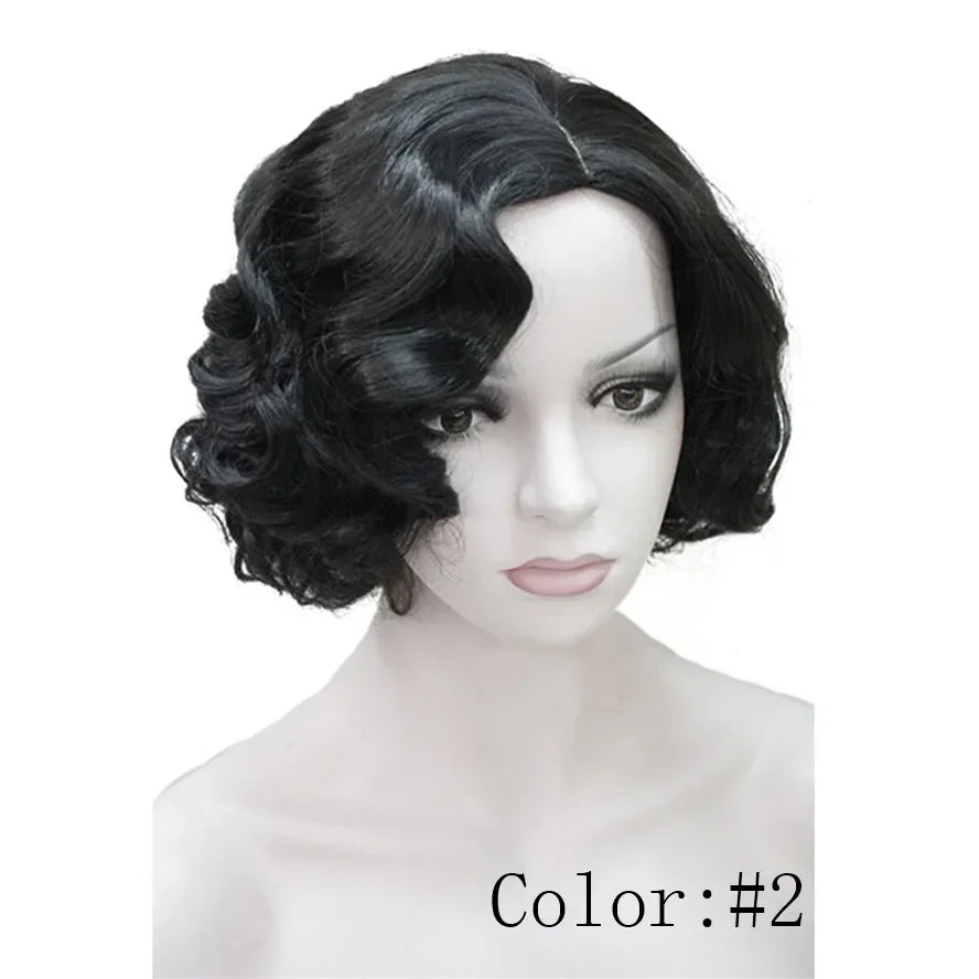 1920-talls Retro Flapper Parykk Finger Waves