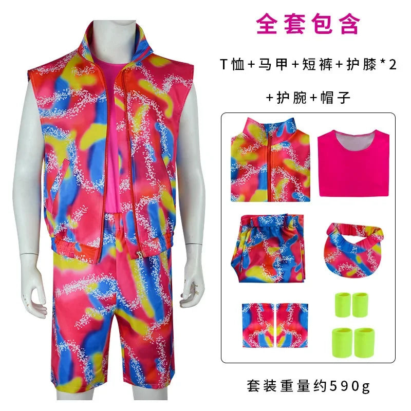 80s Barbie & Ken Retro Aerobic Kostyme for Voksne