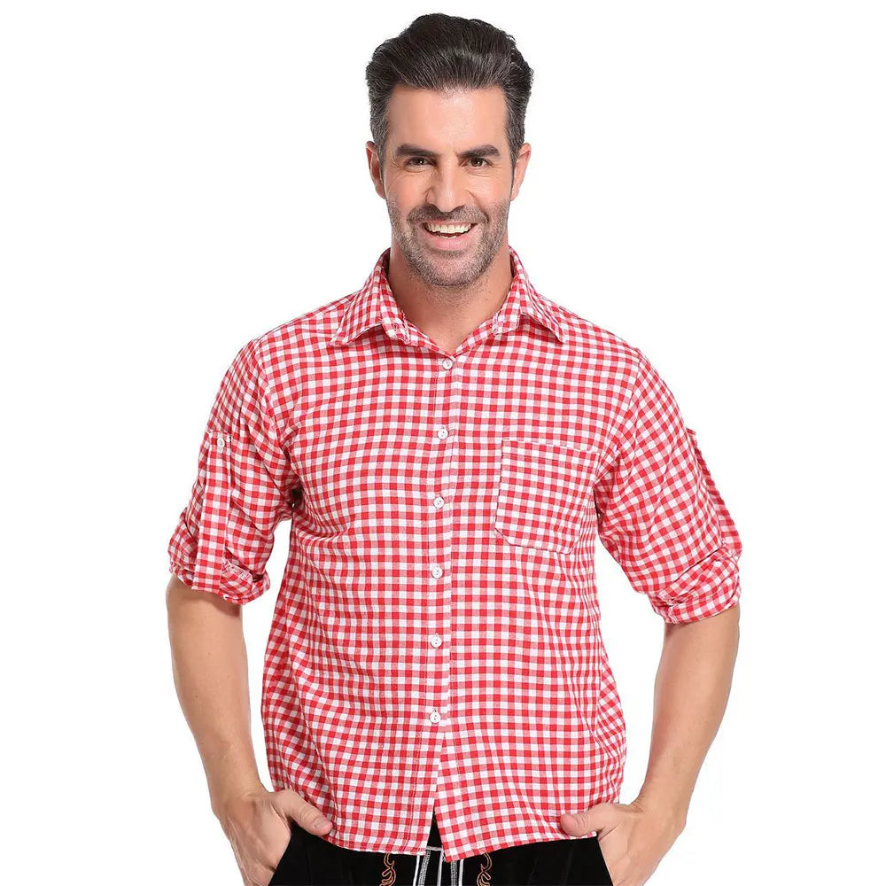 Bayersk Oktoberfest Skjorte og Lederhosen for Herre