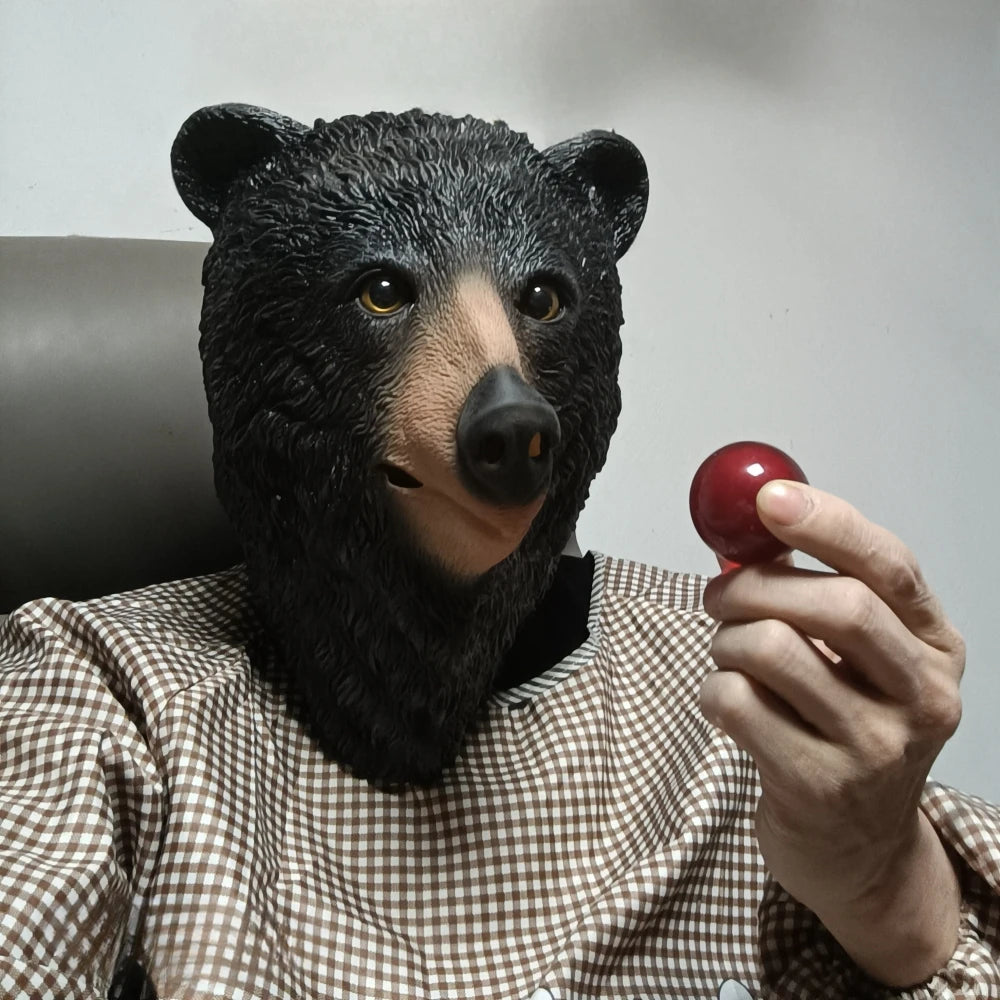 Realistisk Bjørn Maskot Dyremaske