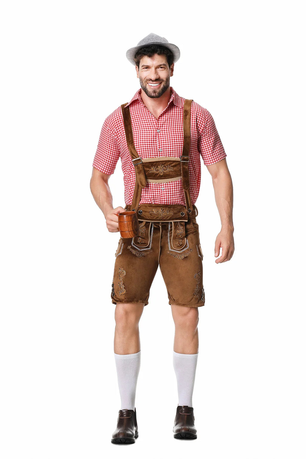 Komplett Lederhosen Oktoberfest Kostymesett til Herre