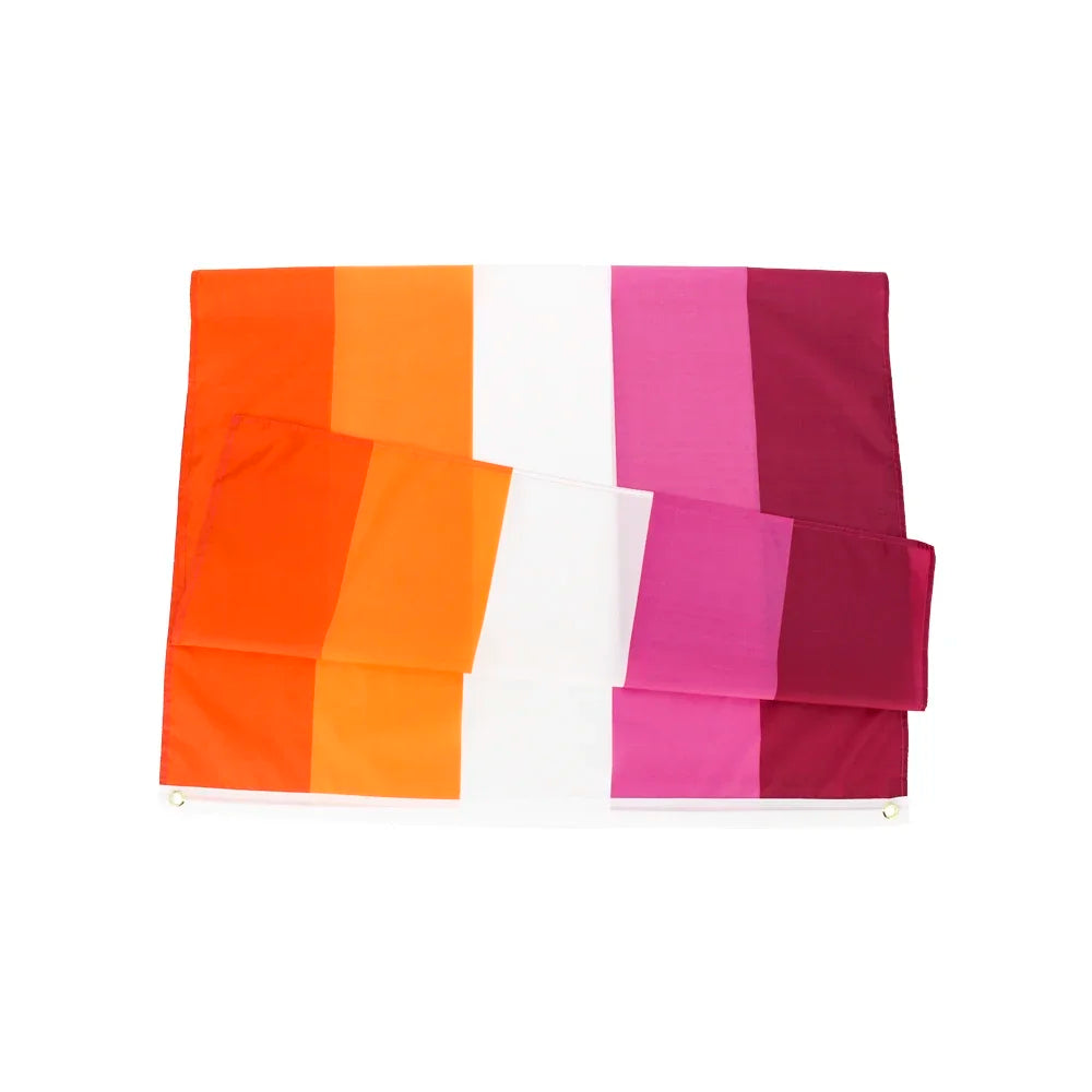 Sunset Lesbian & Rainbow Pride Flagg