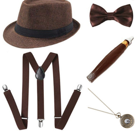 1920-tallet Gangster Tilbehørsett for Menn (Peaky Blinders Stil)