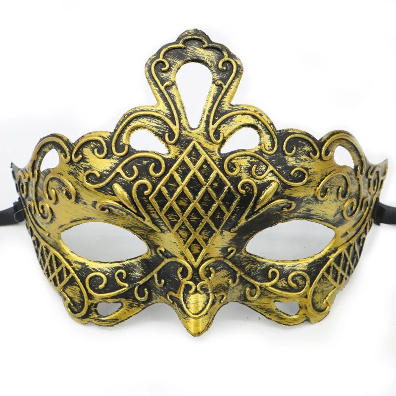 Vintage Prins Maskeradadmaske med Krone